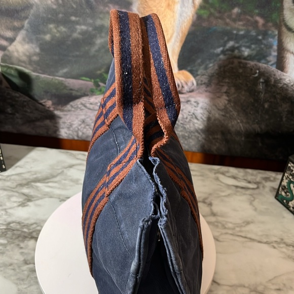 HERMES Fourre Tout PM Navy Canvas GUC - Picture 7 of 14